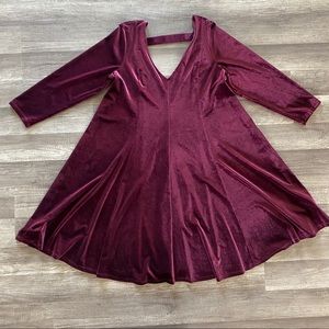 Torrid velvet fluted dress